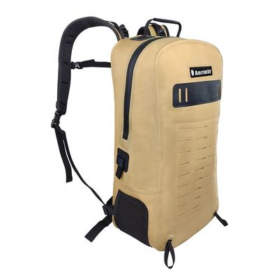 کوله پشتی پیاده روی 25 لیتری زرد، کوله پشتی پیاده روی مقاوم در برابر آب TPU 840D Material